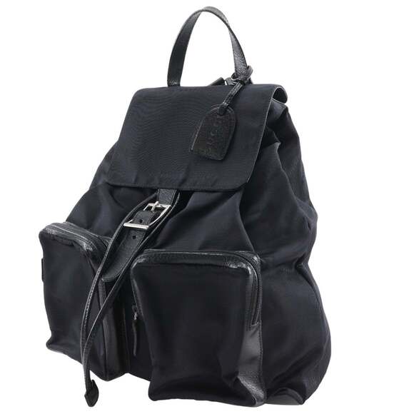 GUCCI Authentic Black Leather Backpack main image 6